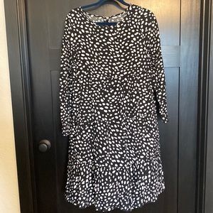 Black and white spotted dress